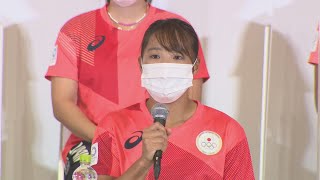 主将真野「金メダル目標」 ホッケー女子が入村記者会見