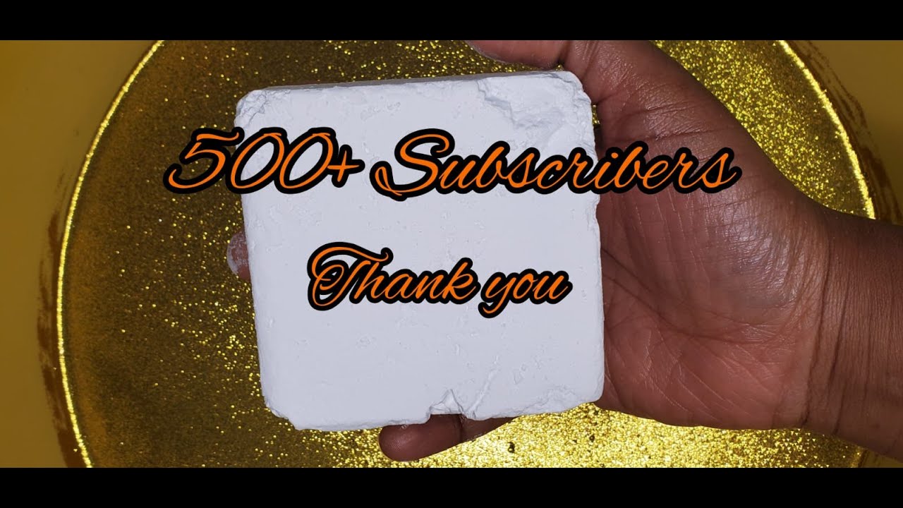 PLAIN GYM CHALK CRUMBLE IN GLITTER WATER- ASMR  (500+ Subscribers appreciation)