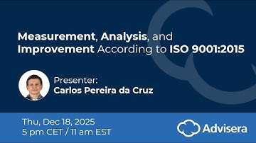 Measurement, Analysis, and Improvement According to ISO 9001:2015 [live webinar]