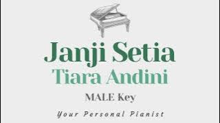Janji Setia - Tiara Andini (MALE KEY Karaoke) - Piano Instrumental Cover with Lyrics