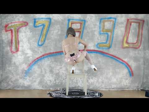 Sexy Dance 雨蝶 白色長筒襪 粉色情趣內衣 性感挑逗椅子舞 橫屏