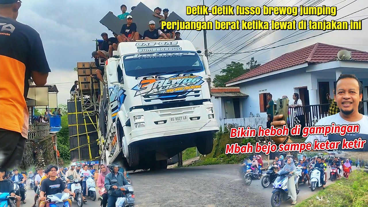 Penuh drama‼️Detik² Fuso brewog jumping bersama bj hunter, perjuangan keras saat melewati tanjakan