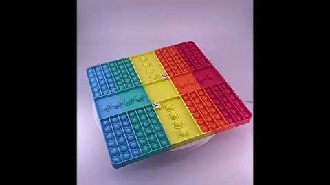 Pop It Chess Board Unboxing 2022 - Big Push Pop Bubble Fidget Game 4 Players Chess Board