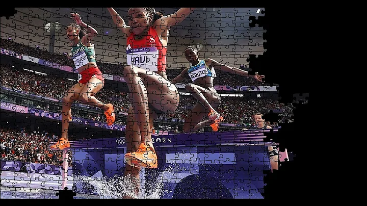 WOMEN 3000M STEEPLECHASE Gold Winfred Yavi Bahrain Puzzle Time Lapse 500pcs