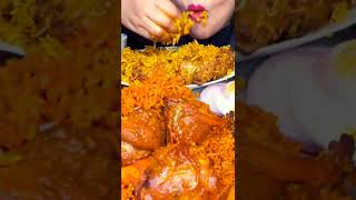 ASMR EATING CHICKEN BIRYANI,MUTTON BIRYANI,FISH BIRYANI shorts asmr spiceasmr