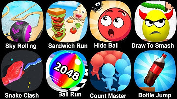 Sandwich Runner,Hide Ball,Draw To Smash,Race Master,Snake Clash,Sky Rolling...