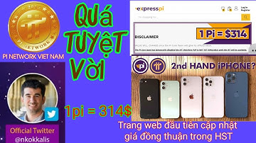 Pi network_Trang web đầu tiên cập nhật giá trao đổi 1pi = 314$ trong HST Express pi.com