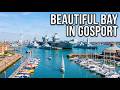 Walking in Gosport UK - Harbour Views, Royal Navy Aircraft Carrier &amp; Explosion Museum!