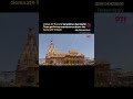 Indian Air Force's Suryakiran Aerobatic Team performs manoeuvres above the Somnath Temple #shorts