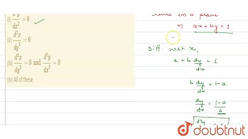 The differential equation of all non-vectical lines in a plane is given by  (i) `(d^(2)y)/(dx^(2))=0
