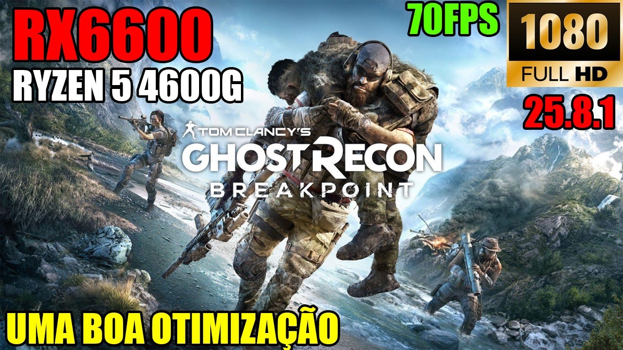 Ghost Recon Breakpoint na RX 6600 🎯 70 FPS no ULTRA!