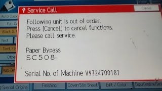 SC 508 error solution ricoh 2551/2550/2050