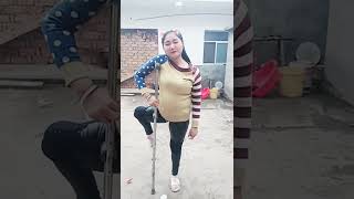 Polio With Twisted Crippled Leg.