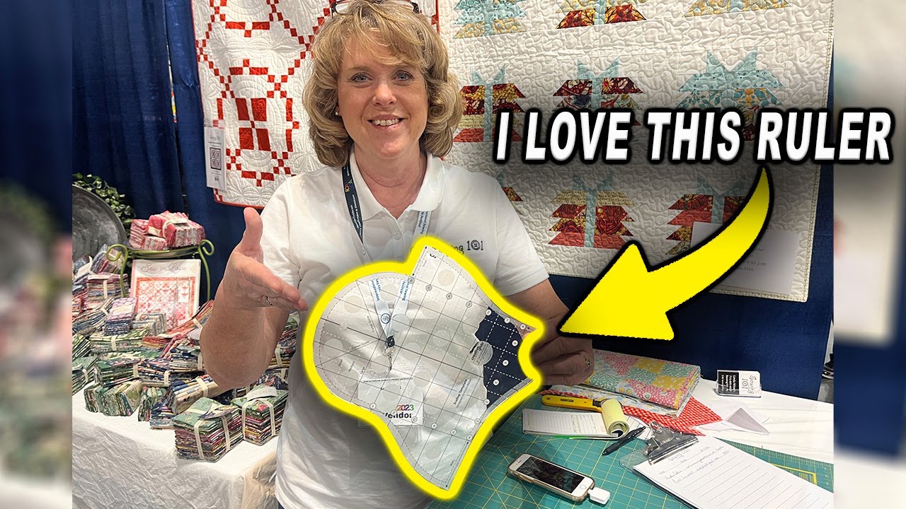 How To Use Scallop Edge Ruler - 2023 Road 2 California Quilt Show - YouTube