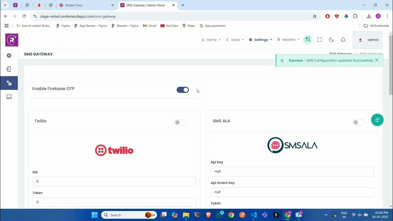 Flutter firebase otp check restart youtube