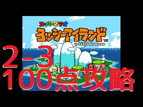 ヨッシー２点おまとめ 100点攻略】2-3つむじくんってどんなあじ-ヨッシーアイランドSFC