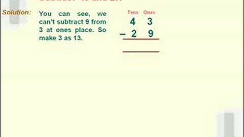 Subtarction of Numbers