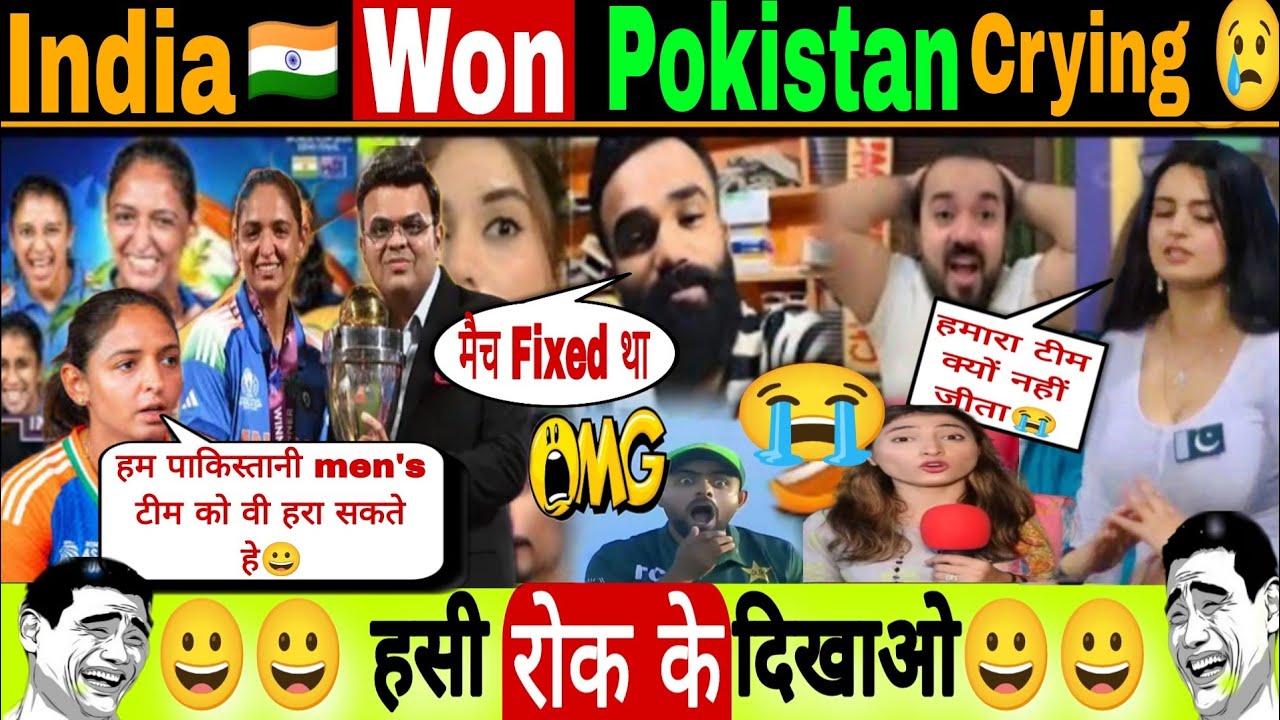 Harmanpreet Kaur Roast Pakistani Men's Team | Pakistani Fan Funny Reaction | India vs Pakistan Match