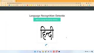 Language Type Recognition CNN Flask App in Python Projects