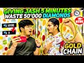 Ritik Gave Jash 5 Minutes To Spend 50000💎 Diamonds Challenge 😱 For Real Gold Chain | Free Fire