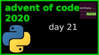 2020 advent of code solutions - day 21