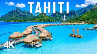 TAHITI 🇵🇫 4K Drone Footage | Unreal Turquoise Lagoons & Deep House Paradise