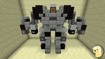 Minecraft - How To Build Transformers 1-3 Ironhide Robot Mode!