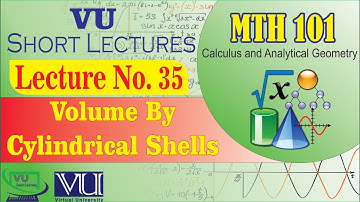 MTH101 Short Lecture 35 | Volume by Cylindrical Shells | Calculus | VU Smart Learning