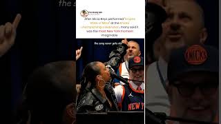 alicia keys performing empire state of mind at the knicks celebration felt perfect #aliciakeys