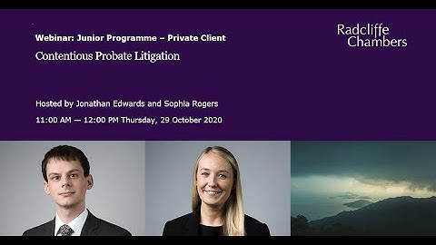 Junior Programme: Private Client - Contentious Probate Litigation
