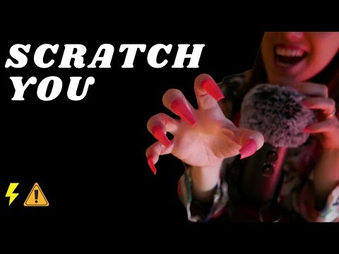 ASMR - FAST SCRATCHING YOU TO SLEEP (SCRATCHING FLUFFY COVER, Close Up tingly Whispering)