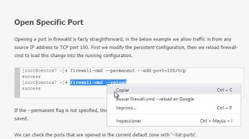 Centos 7 Abrir puertos en el firewall