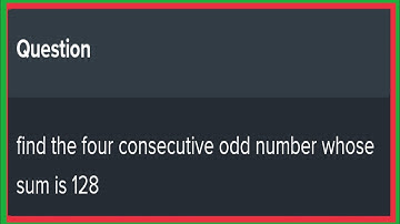 Find the four consecutive odd numbers whose sum is 128