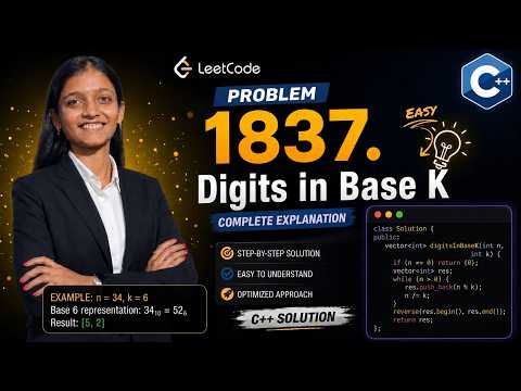 1837. Sum of Digits in Base K LeetCode Problem Solution in C++ Language