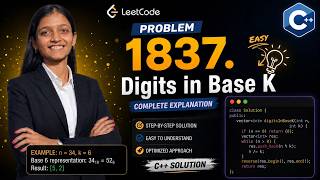 1837. Sum of Digits in Base K LeetCode Problem Solution in C++ Language