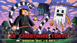 Minecraft Pe Ghost Mod - JS' Ghostwire Tokyo Add-On | Natural Spawn Ghost (Mod Showcase)