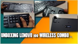 Unboxing And Working Of Lenovo 100 Wireless Keyboard and Mouse Set, Ambidextrous 1000 DPI Mouse