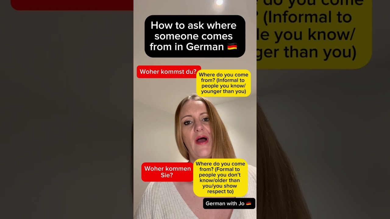 How to ask where someone is from in German 🇩🇪