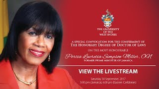 Special Convocation of The Most. Hon. Portia Simpson-Miller