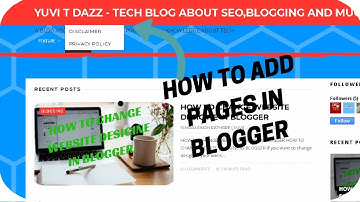 How To Create Pages And Write Posts Under Them In Blog  - 2018