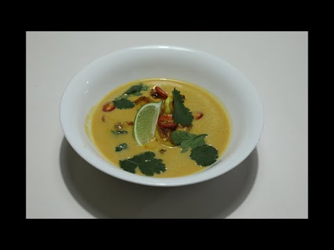 Thai Pumpkin Soup with Prawns