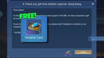 UNLOCK FREE RENAME CARD NOW | NEW MLBB EVENT TRICK REVEALED!