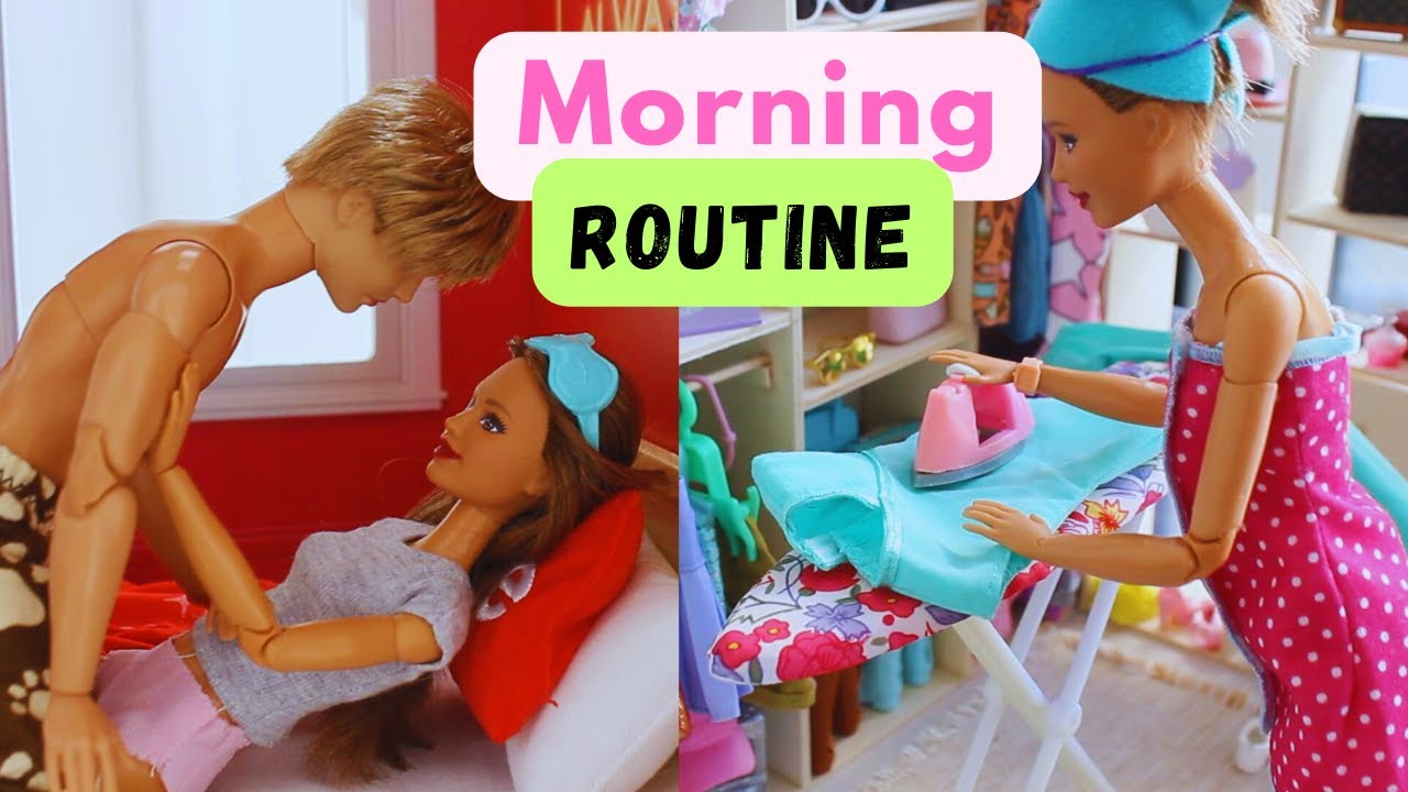 Barbie : Adorable Barbie Couple's Morning Routine - Perfect Start ...