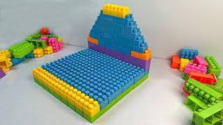 Satisfying ASMR: Build a Colorful Lego Bed with Mini Blocks #legobuild | Building Blocks