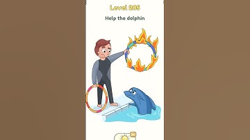 DOP 2 : Draw One Part 2 Level 205 | Help the dolphin | #shorts #ytshorts |#dop2