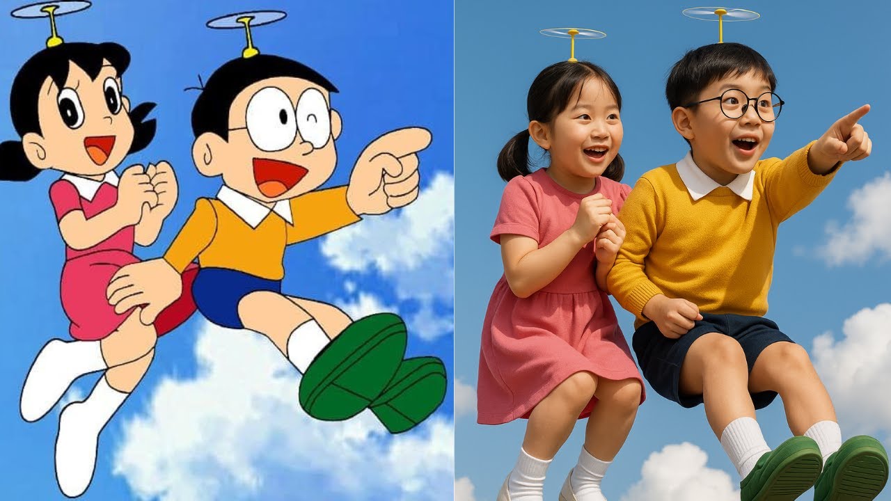 Doraemon Cartoon Scene in Real Life 🧞‍♂️ | Nobita & Doraemon Come to Life!