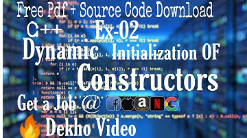 Dynamic Initialization of Objects Using Constructors | C++ Tutorials for Beginners #18