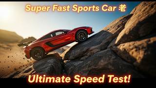 🚗⛰️ Red Sports Car on Rocky Hills 🔥🏁 | Extreme Race | 3D Kids Fun Story screenshot 1