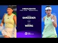 Diana shnaider vs wang xinyu  2024 hua hin semifinal  wta match highlights