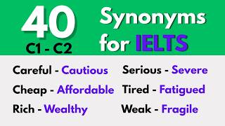 40 Advanced IELTS Synonyms (C1–C2) with Meanings & Examples | #ieltsvocabulary #ieltswriting